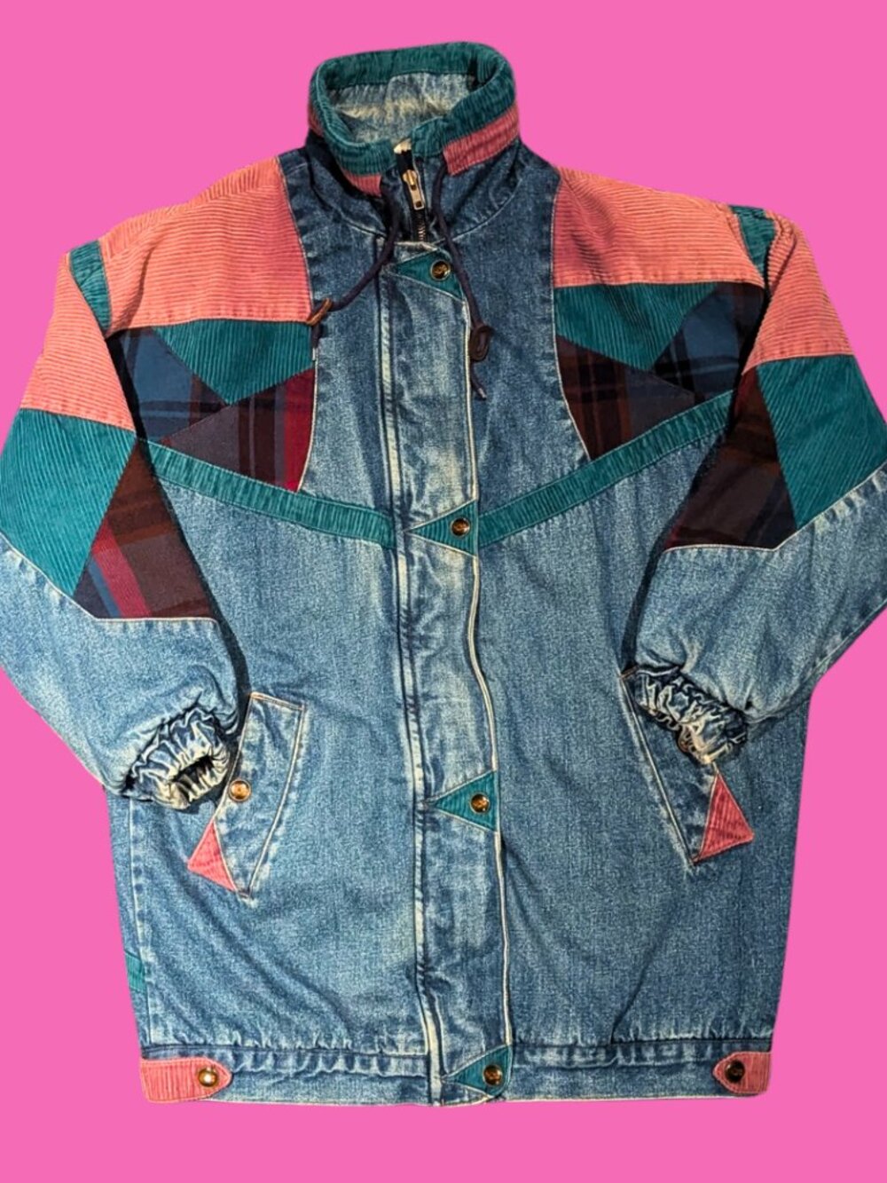 Vintage 1990's Funky Denim Jacket by Julia Michaels Size M